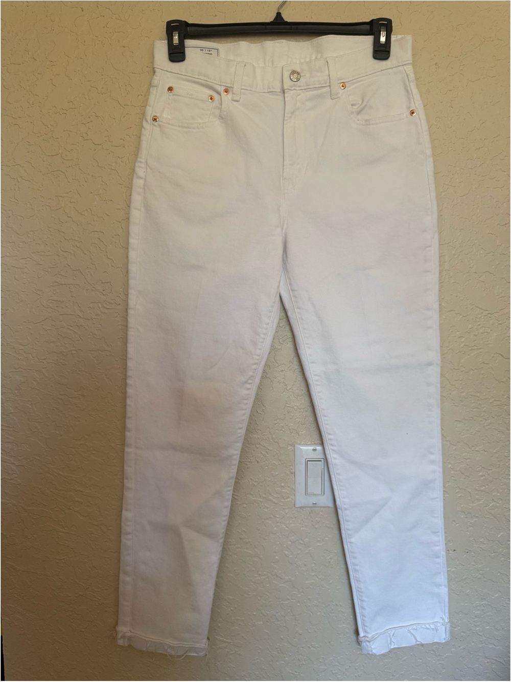 New GAP Women's White Girlfriend Mid Rise Skinny Jeans Size 10/30